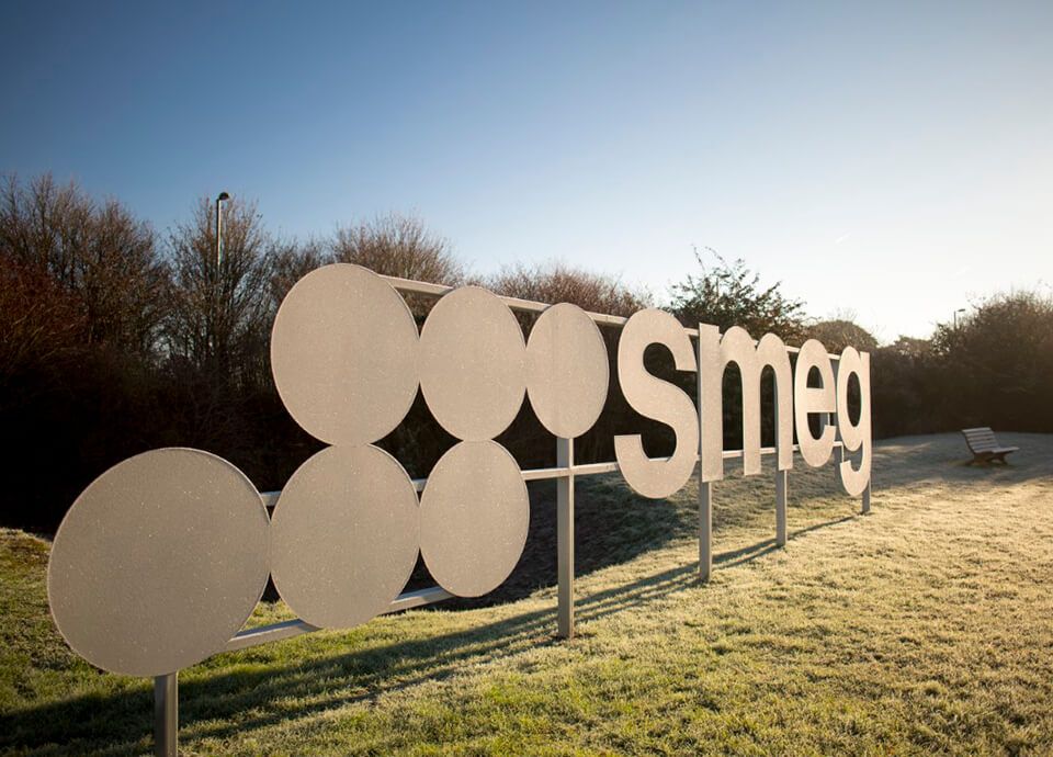 The Smeg logo at one of the Group’s locations