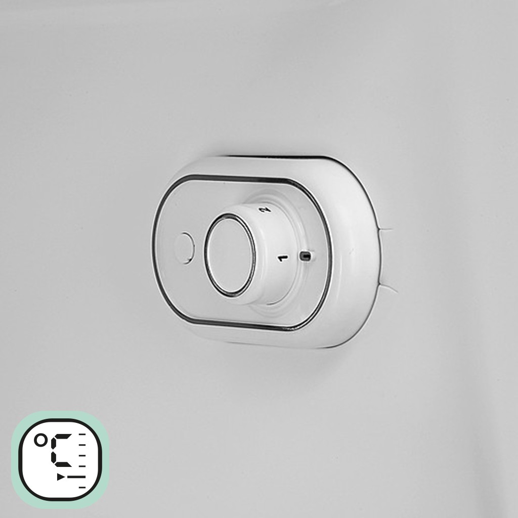 Close-up of an electronic temperature control dial inside a refrigerator with adjustable settings indicator